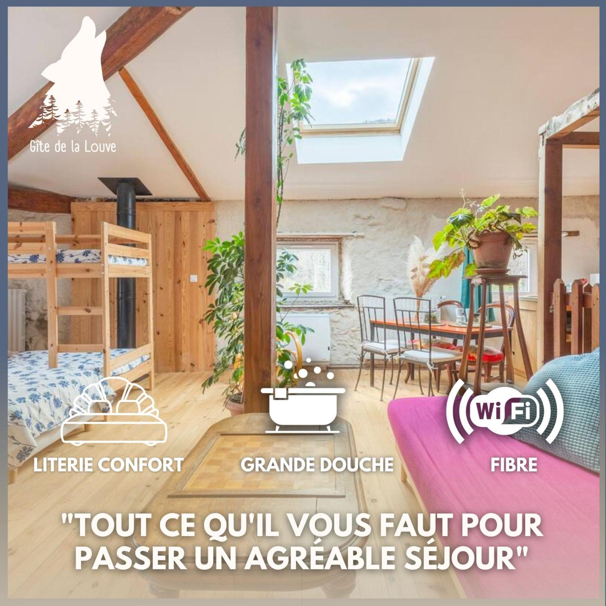 Chambre Triple Deluxe - Gite De La Louve Fougax-et-Barrineuf Екстер'єр фото